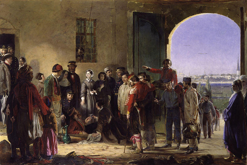 File:Nightingale receiving the Wounded at Scutari by Jerry Barrett.jpg